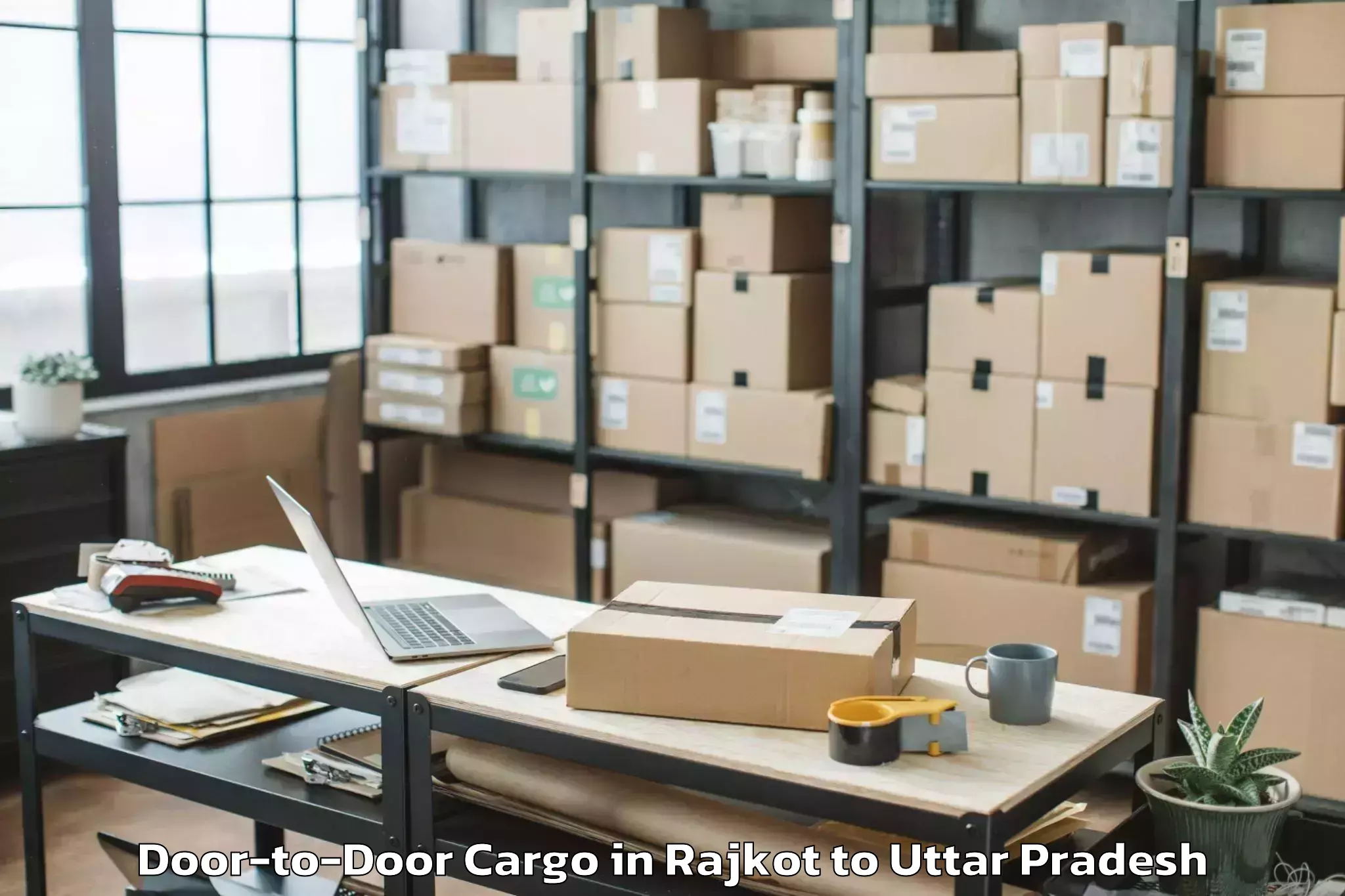 Reliable Rajkot to Madan Mohan Malaviya Universit Door To Door Cargo